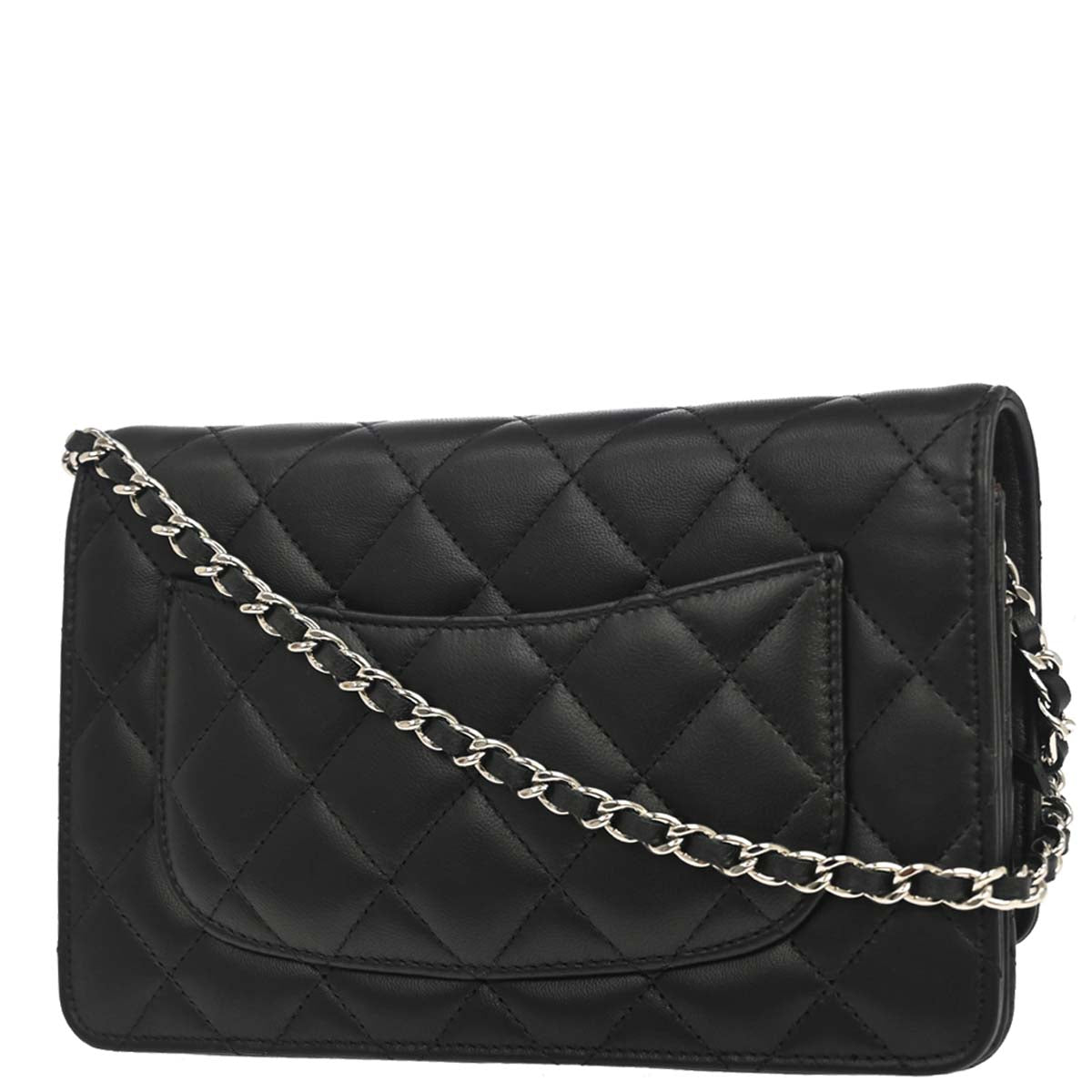 Chanel 2013-2014 Black Lambskin Classic WOC Wallet on Chain Bag