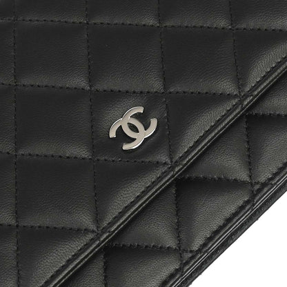 Chanel 2013-2014 Black Lambskin Classic WOC Wallet on Chain Bag