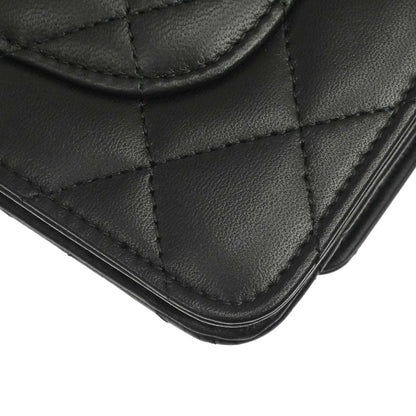 Chanel 2013-2014 Black Lambskin Classic WOC Wallet on Chain Bag