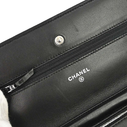 Chanel 2013-2014 Black Lambskin Classic WOC Wallet on Chain Bag