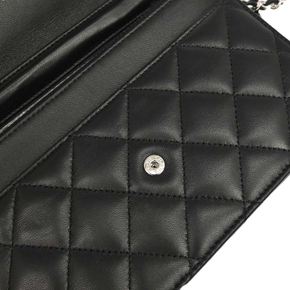 Chanel 2013-2014 Black Lambskin Classic WOC Wallet on Chain Bag