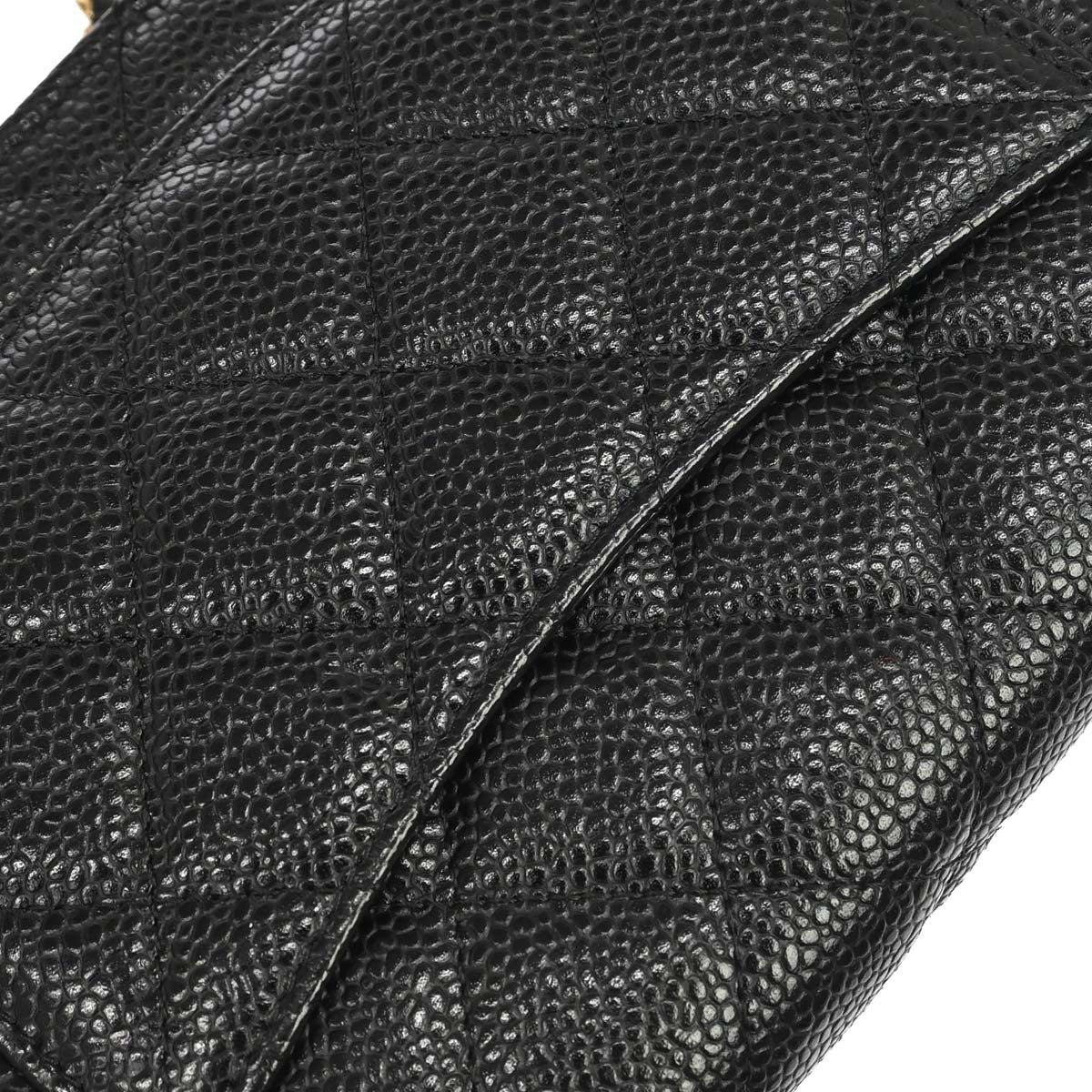 Chanel 2019 Black Caviar Skin Classic WOC Wallet on Chain Bag