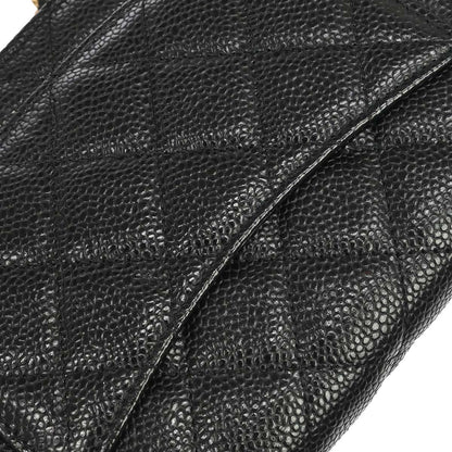 Chanel 2019 Black Caviar Skin Classic WOC Wallet on Chain Bag