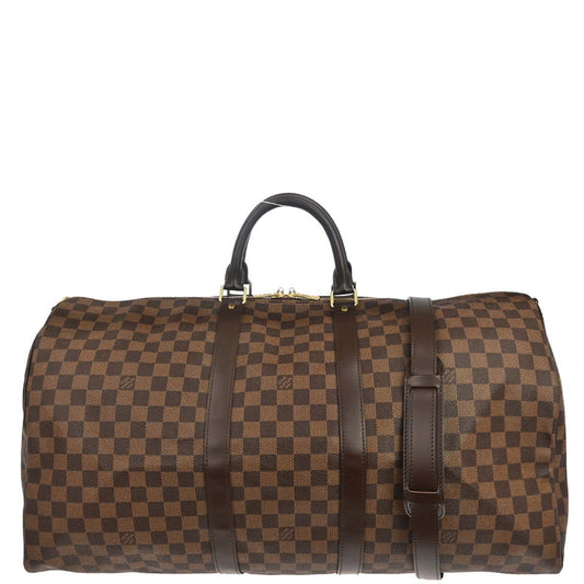 Louis Vuitton 2015 Damier Keepall Bandouliere 55 Duffle Bag N41414
