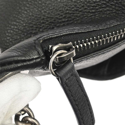 Chanel 2016-2017 Black Calfskin Waist Bum Bag
