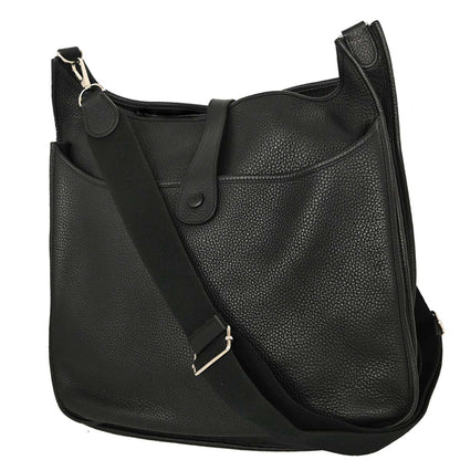 Hermes 2010 Black Taurillon Clemence Evelyne 3 41 TGM Shoulder Bag