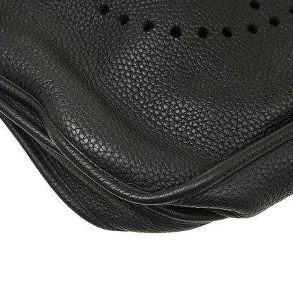 Hermes 2010 Black Taurillon Clemence Evelyne 3 41 TGM Shoulder Bag