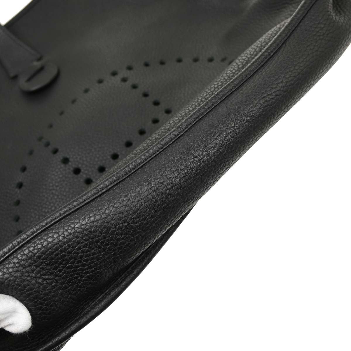 Hermes 2010 Black Taurillon Clemence Evelyne 3 41 TGM Shoulder Bag