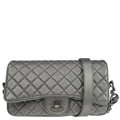 Chanel 2016-2017 Silver Lambskin Casual Rock Shoulder Bag