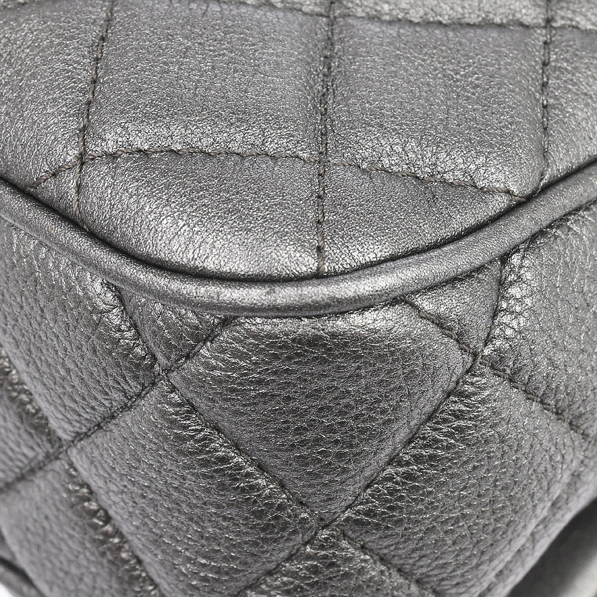 Chanel 2016-2017 Silver Lambskin Casual Rock Shoulder Bag