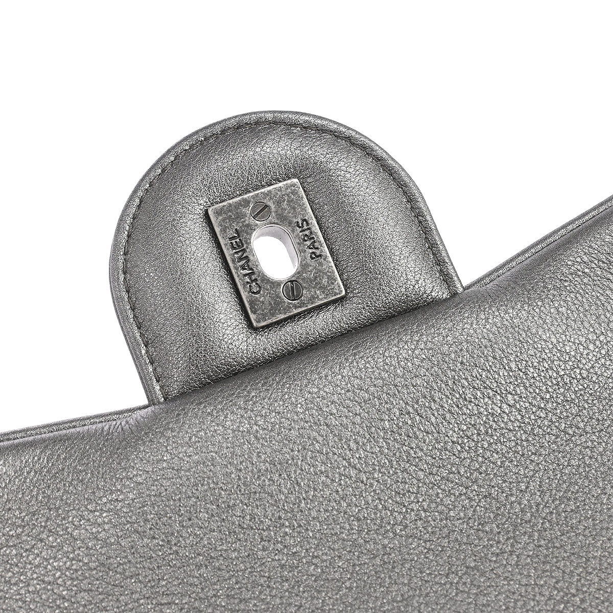 Chanel 2016-2017 Silver Lambskin Casual Rock Shoulder Bag