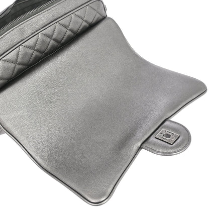 Chanel 2016-2017 Silver Lambskin Casual Rock Shoulder Bag