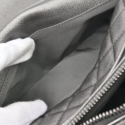 Chanel 2016-2017 Silver Lambskin Casual Rock Shoulder Bag