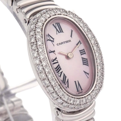 Cartier Mini Baignoire 18mm Ref.2369 Quartz Watch 18KWG Diamond