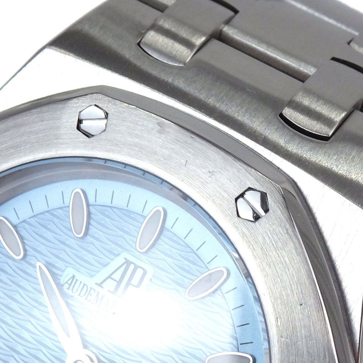 Audemars Piguet Royal Oak 33mm Ref.67600ST Quartz Watch SS Light Blue