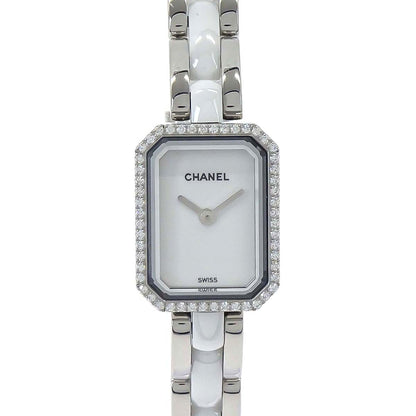 Chanel Premiere 15mm H2132 Quartz Watch Ceramic SS Diamond