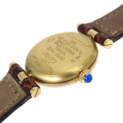 Cartier * Must Vendome Vermeil 22mm Ref.W1002253 Watch SV925 Crocodile