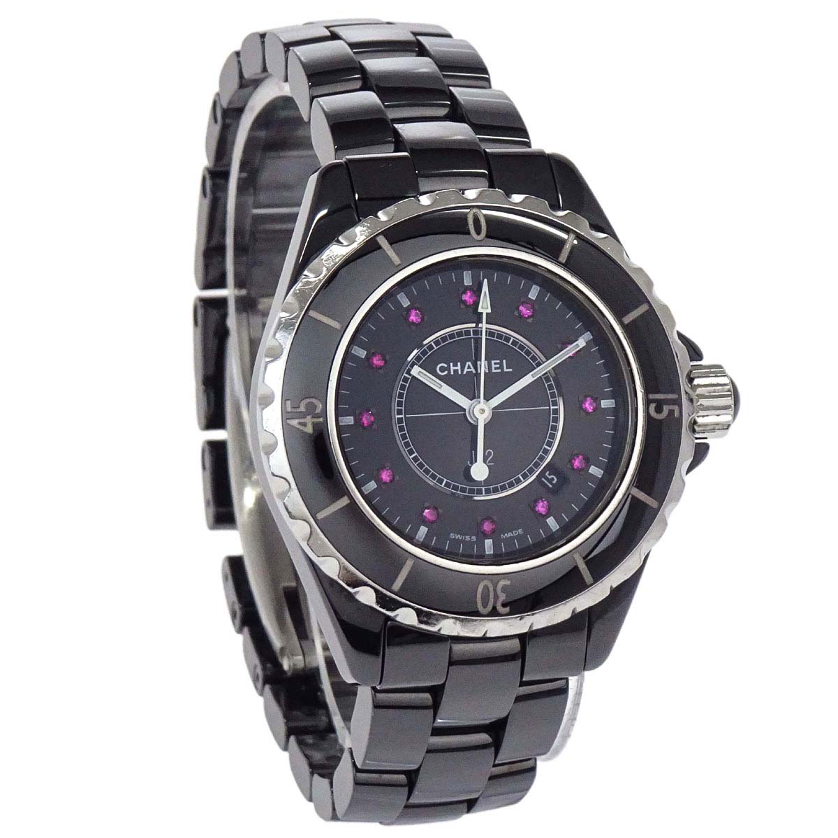 Chanel J12 33mm Ref.H1634 Quartz Watch Ceramic Ruby Black