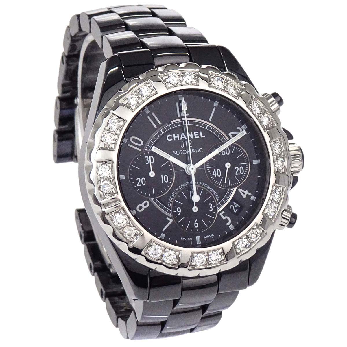 Chanel J12 41mm Ref.H1178 Self-winding Watch Ceramic Diamond