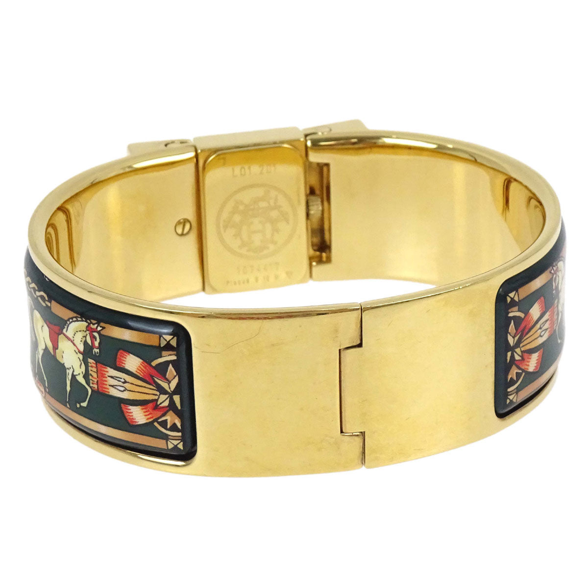 Hermes L01.201 Loquet 20mm Watch Gold Cloisonne Ware