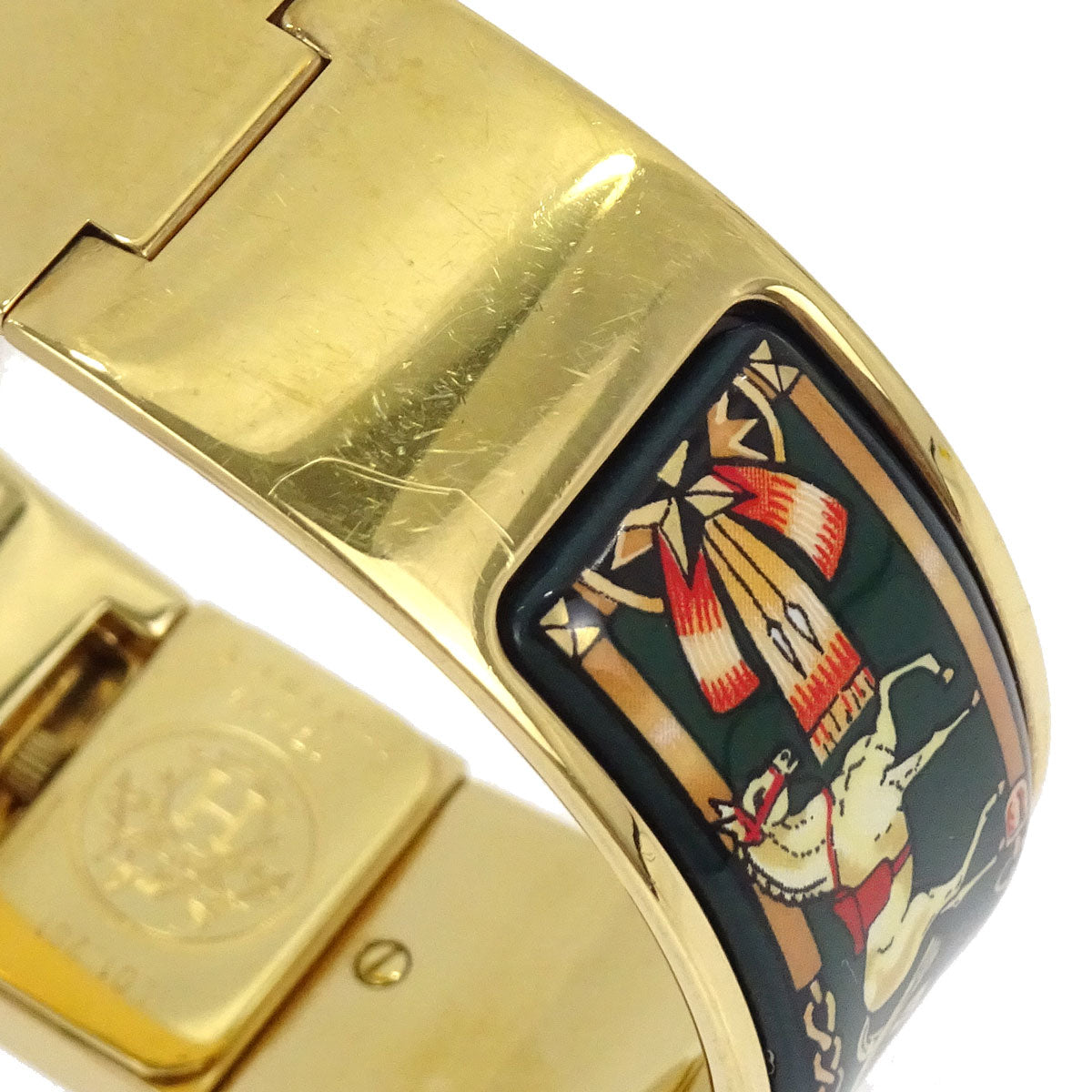 Hermes L01.201 Loquet 20mm Watch Gold Cloisonne Ware