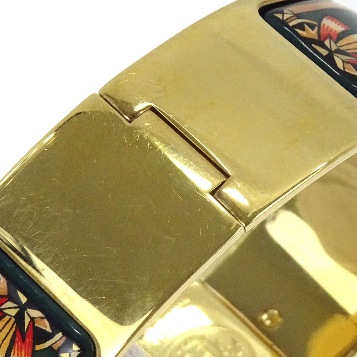 Hermes L01.201 Loquet 20mm Watch Gold Cloisonne Ware