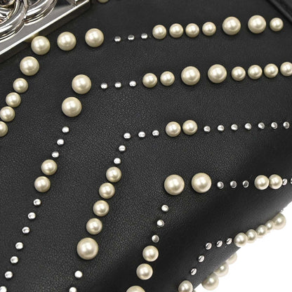 Boy Chanel 2019 Black Calfskin Costume Pearl Small Chain Shoulder Bag