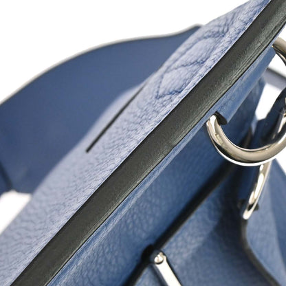 Hermes Blue Agate Taurillon Clemence Jypsiere 31 Shoulder Bag