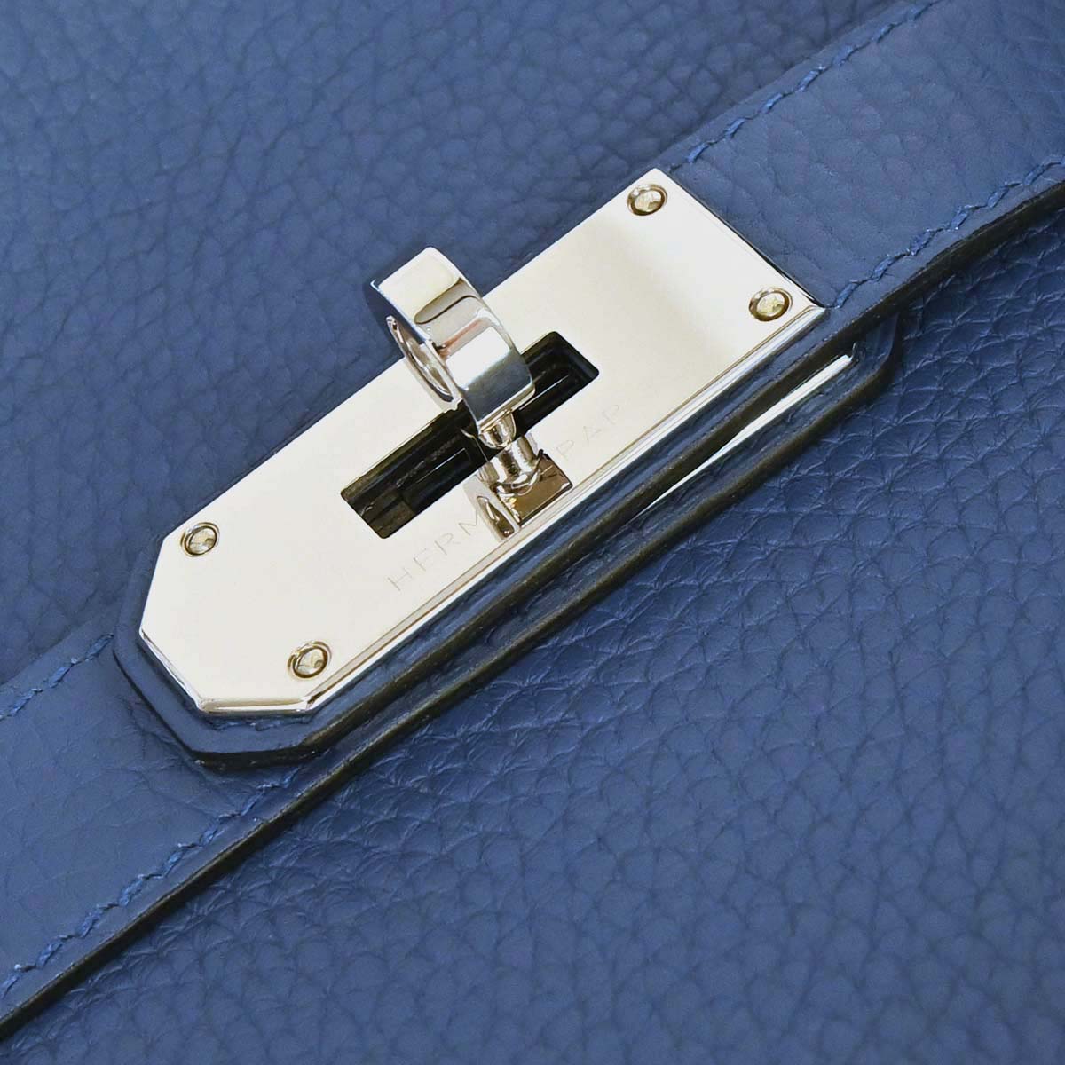 Hermes Blue Agate Taurillon Clemence Jypsiere 31 Shoulder Bag