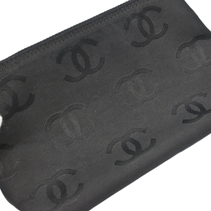 Chanel 2003-2004 Black Perforated Caviar Skin Tote Chain Handbag
