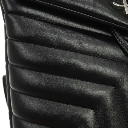 Saint Laurent Black Leather Loulou Backpack