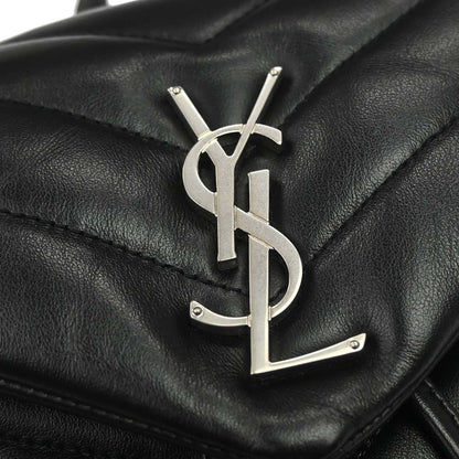 Saint Laurent Black Leather Loulou Backpack