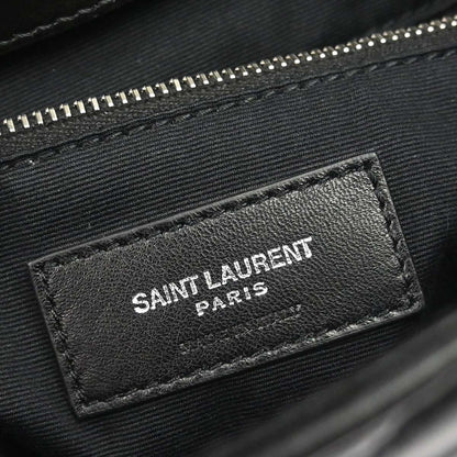 Saint Laurent Black Leather Loulou Backpack