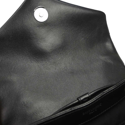 Saint Laurent Black Leather Loulou Backpack