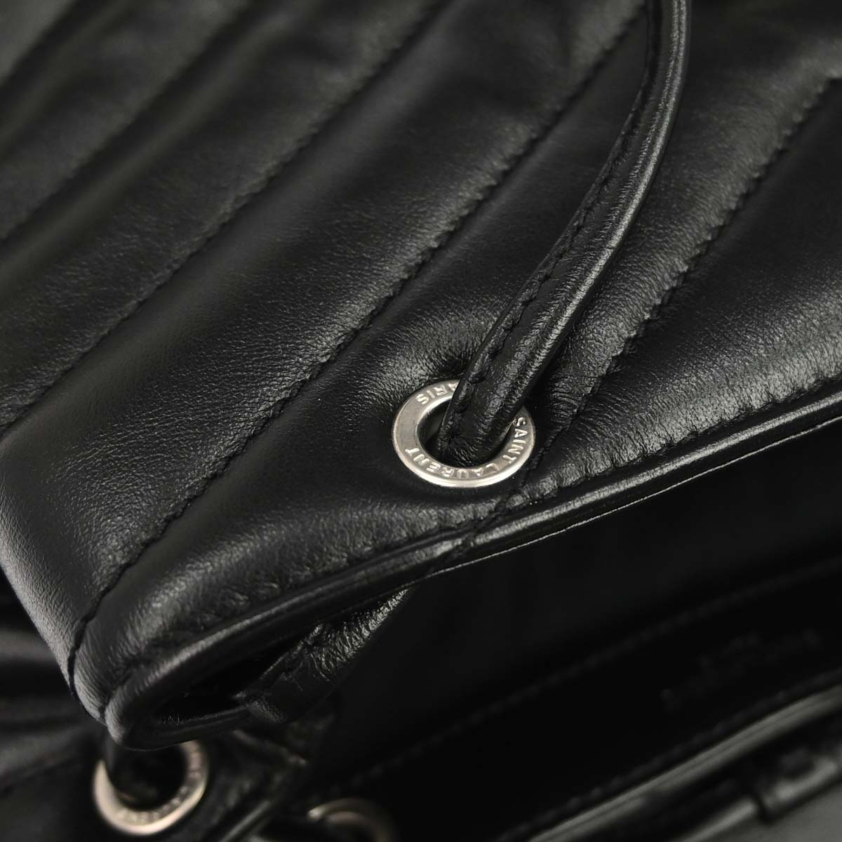 Saint Laurent Black Leather Loulou Backpack