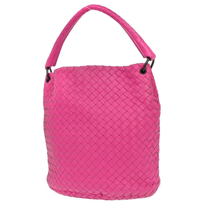 Bottega Veneta Pink Lambskin Intrecciato Handbag