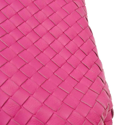 Bottega Veneta Pink Lambskin Intrecciato Handbag