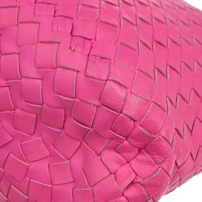 Bottega Veneta Pink Lambskin Intrecciato Handbag