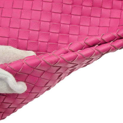 Bottega Veneta Pink Lambskin Intrecciato Handbag