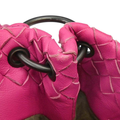 Bottega Veneta Pink Lambskin Intrecciato Handbag