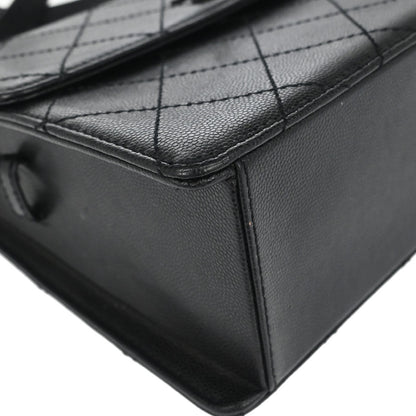 Chanel 1997-1999 Black Caviar Skin Shoulder Bag