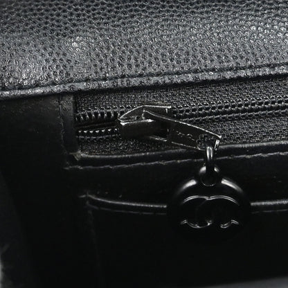 Chanel 1997-1999 Black Caviar Skin Shoulder Bag