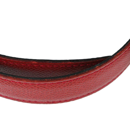 Hermes Red Black Courchevel Constance Reversible Belt #70