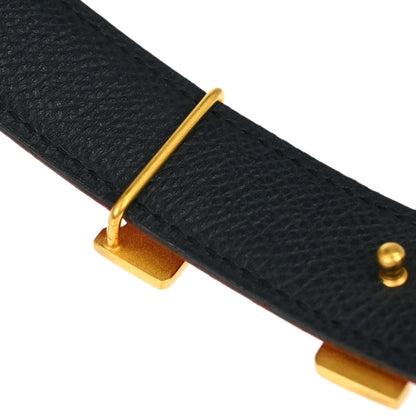 Hermes Red Black Courchevel Constance Reversible Belt #70