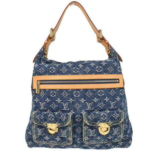 Louis Vuitton 2006 Monogram Denim Baggy GM 2way Shoulder Bag M95048