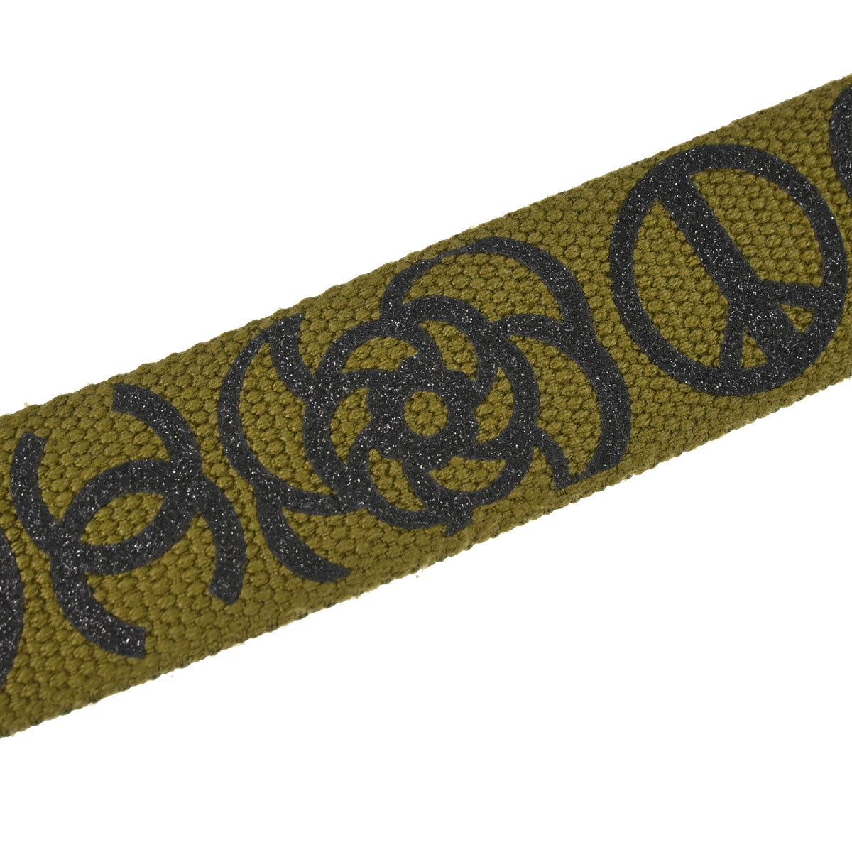 Chanel 2014-2015 Khaki Canvas Graffiti On The Pavements Shoulder Bag