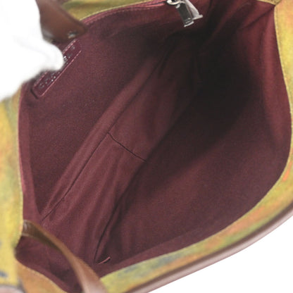 Chanel 2014-2015 Khaki Canvas Graffiti On The Pavements Shoulder Bag