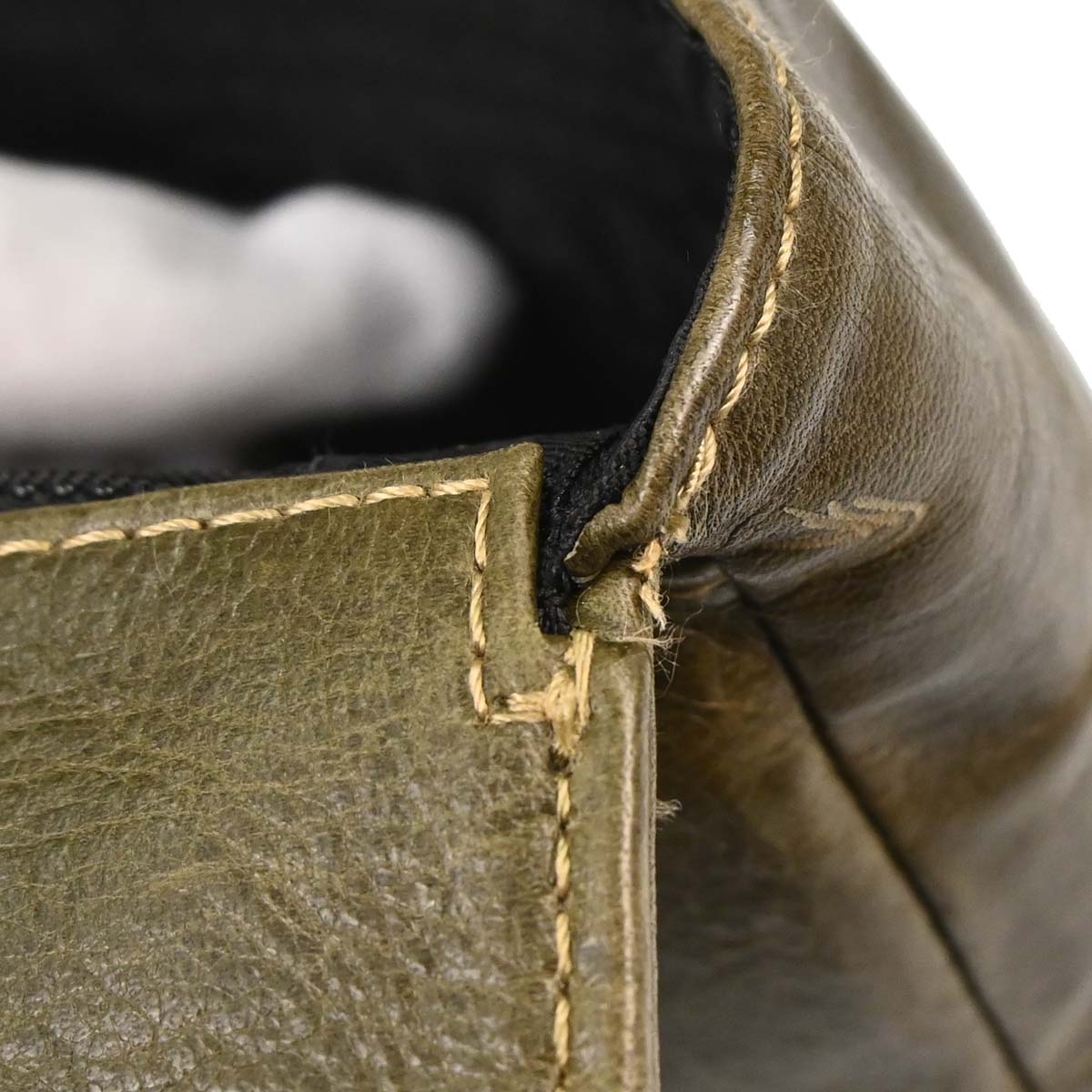 Chanel 2003-2004 Khaki Calfskin Graffiti Handbag