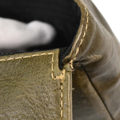 Chanel 2003-2004 Khaki Calfskin Graffiti Handbag