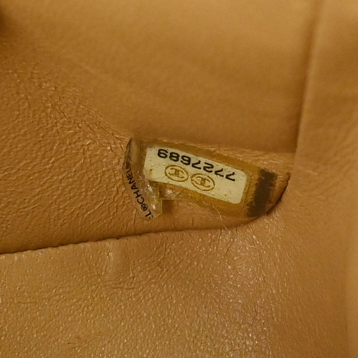 Chanel 2002-2003 Beige Caviar Skin Medium Classic Double Flap Shoulder Bag